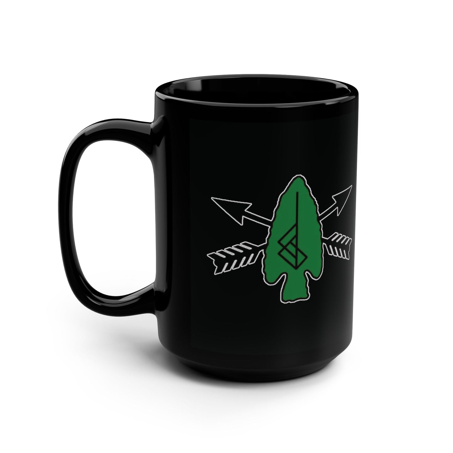 23 Crest Black Mug, 15oz